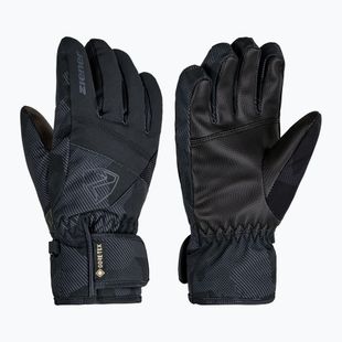 Vaikiškos slidinėjimo pirštinės Ziener Leif-Z GTX black/gray ink camo