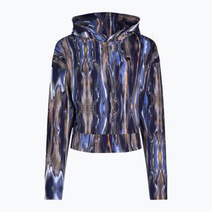 FILA Moteriškas džemperis Ceyrat AOP Cropped Hoody blue melting aop