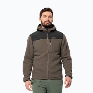 Vyriškas fliso džemperis Jack Wolfskin Kammweg Pile Fz cold coffee