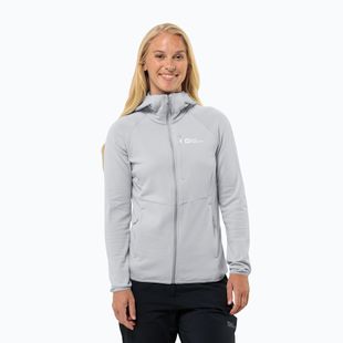 Moteriškas fliso džemperis Jack Wolfskin Kolbenberg Hooded Fz cool grey