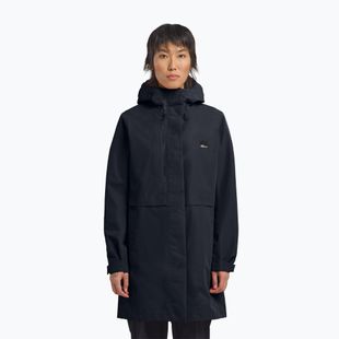 Moteriškas paltas nuo lietaus Jack Wolfskin Terraview 2L dark navy