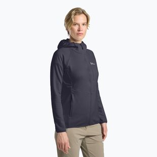Moteriškas fliso džemperis Jack Wolfskin Kolbenberg Hooded Full Zip graphite
