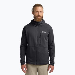 Vyriškas fliso džemperis Jack Wolfskin Kolbenberg Hooded Full Zip phantom