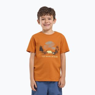 Vaikiški marškinėliai Jack Wolfskin Graphic Cotton T print soft amber