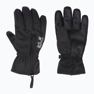Vaikiškos turistinės pirštinės Jack Wolfskin Easy Zip black