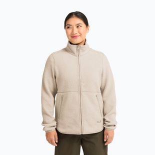 Moteriškas flisinis džemperis Jack Wolfskin Lite Curl Full Zip oyster