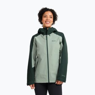 Moteriška striukė nuo lietaus Jack Wolfskin Wildbound 2L green zinnia