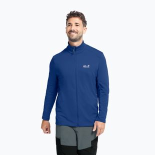 Vyriškas trekingo džemperis  Jack Wolfskin Litestride Full Zip blue orchid