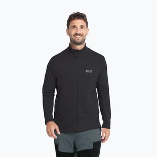 Vyriškas trekingo džemperis  Jack Wolfskin Litestride Full Zip black