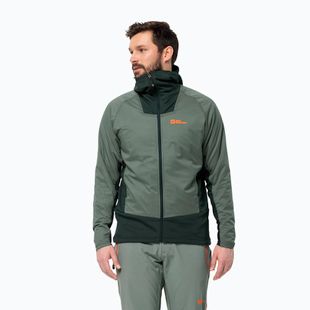 Jack Wolfskin Alpspitze Ins Hybridge hedge žalia vyriška striukė nuo lietaus