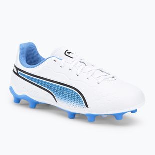 Vaikiški futbolo bateliai PUMA King Match FG/AG balti 107266 01