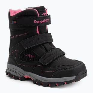 Vaikiški sniego batai KangaROOS K-Robi KTX jet black/daisy pink