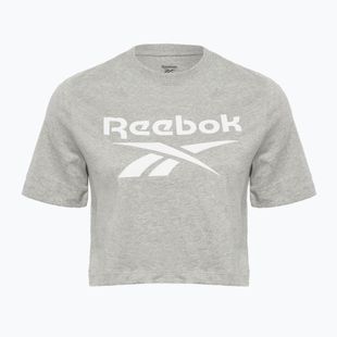 Moteriški marškinėliai Reebok Identity Big Logo Crop Tee medium grey heather