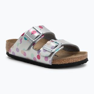 Vaikiškos šlepetės BIRKENSTOCK Arizona BF Narrow electric metallic dots silver