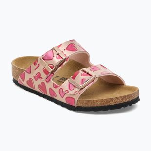 Vaikiškos šlepetės BIRKENSTOCK Arizona Birko-Flor Narrow electric metallic copper hearts