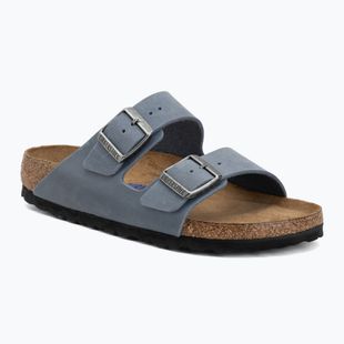 Šlepetės BIRKENSTOCK Arizona Soft Footbed Oiled Leather Narrow elemental blue