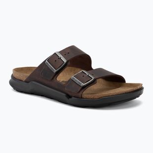 Vyriškos šlepetės BIRKENSTOCK Arizona Crosstown Oiled Leather Regular habana/black