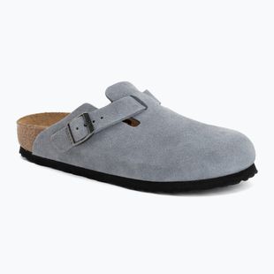Šlepetės BIRKENSTOCK Boston Suede Leather stone blue