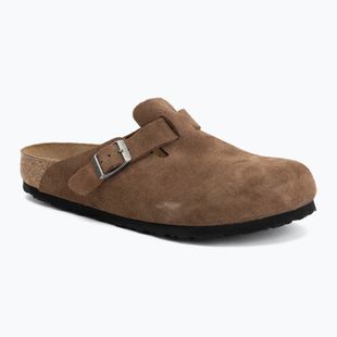 Šlepetės BIRKENSTOCK Boston Suede Leather dark tea