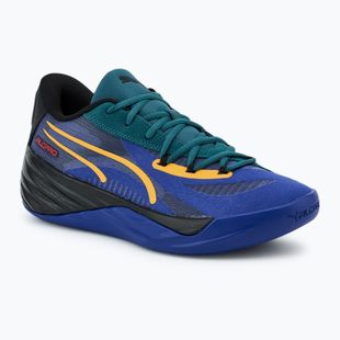 Vyriški krepšinio batai PUMA All-Pro Nitro Crowd Craze lapis lazuli/cold green/puma black