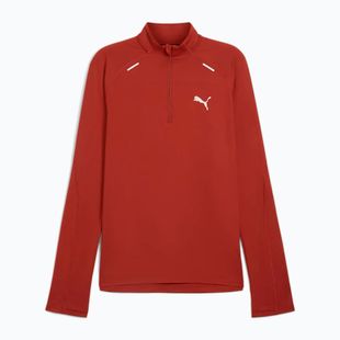 Vyriškas bėgimo džemperis PUMA Run Cloudspun 1/4 Zip mars red