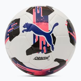 Futbolo kamuolys PUMA Orbita 6 MS puma white/lapis lazuli/sunset glow dydis 3