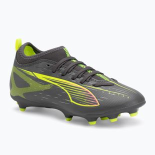 Vaikiški futbolo batai PUMA Ultra 5 Match FG/AG Jr matte aged silver/yellow alert/puma aged silver
