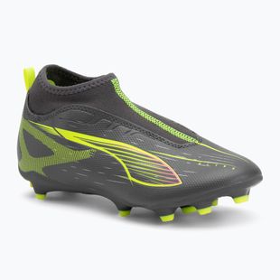 Vaikiški futbolo bateliai PUMA Ultra 5 Match+ LL FG/AG Jr matte aged silver/yellow alert/puma aged silver