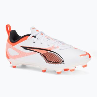 Vaikiški futbolo batai PUMA Ultra 5 Play FG/AG Jr puma white/puma black/glowing red