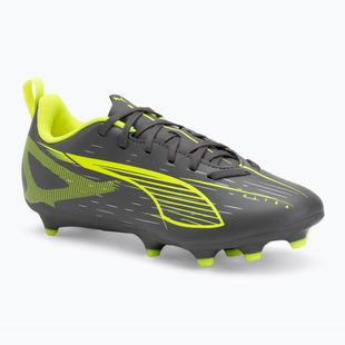 Vaikiški futbolo batai PUMA Ultra 5 Play FG/AG Jr matte aged silver/yellow alert/puma aged silver