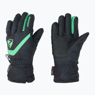 Vaikiškos slidininkų pirštinės ZIENER Loriko AS gray ink camo