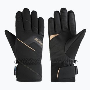 Moteriškos slidinėjimo pirštinės ZIENER Karion-Z black/gold