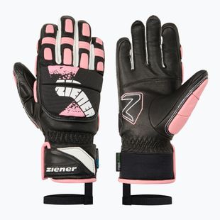 Vaikiškos slidinėjimo pirštinės Ziener Lanus-Z AS PR black/pink vanilla