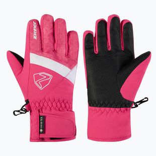 Vaikiškos slidinėjimo pirštinės ZIENER Leif GTX-Z tie-dye pop pink
