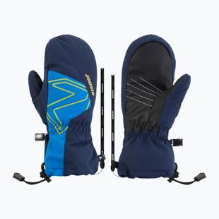 Vaikiškos slidinėjimo pirštinės ZIENER Lavalino-Z Aquashield AW Mitten dark navy/cobalt blue