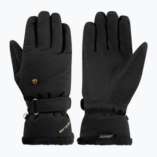 Moteriškos slidinėjimo pirštinės ZIENER Keaka-Z Aquashield PR black/gold art.