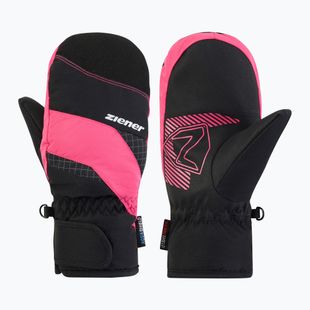 Vaikiškos slidinėjimo pirštinės ZIENER Luuki-Z Aquashield black/pop pink