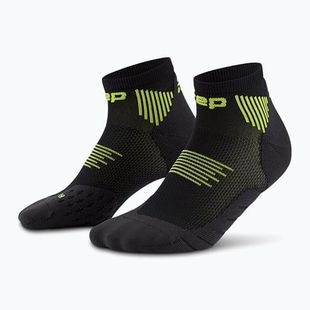 Moteriškos kompresinės kojinės CEP Run Low Cut 5.0 black/lime
