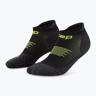 Vyriškos kompresinės kojinės CEP Run No Show 5.0 black/lime