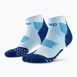 Vyriškos kompresinės kojinės CEP Run Low Cut 5.0 ice/blue