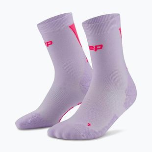 Moteriškos kojinės CEP Ultralight Mid Cut 4.0 lilac/pink