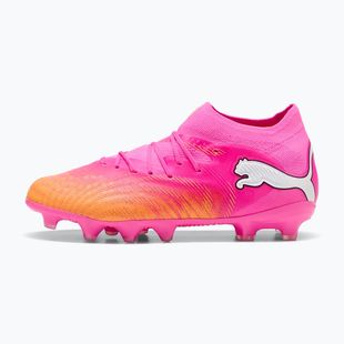 Vaikiški futbolo batai PUMA Future 9 Pro FG/AG Jr poison pink/puma wht/sun stream/bright aqua/puma blk