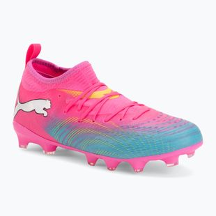 Vaikiški futbolo batai PUMA Future 9 Match FG/AG Jr poison pink/puma white/sun stream/bright aqua/puma black