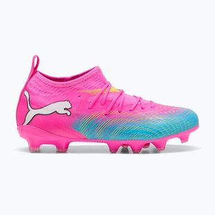 Vaikiški futbolo batai PUMA Future 9 Match FG/AG Jr poison pink/puma white/sun stream/bright aqua/puma black