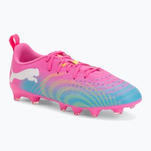 Vaikiški futbolo batai PUMA Future 9 Play FG/AG Jr poison pink/puma wht/sun stream/bright aqua/puma blk