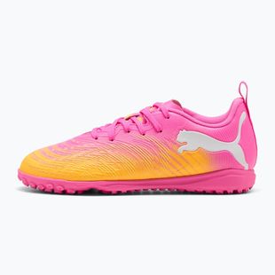 Vaikiški futbolo batai PUMA Future 9 Play TT poison pink/puma white/sun stream/bright aqua/puma black