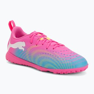 Vaikiški futbolo batai PUMA Future 9 Play TT poison pink/puma white/sun stream/bright aqua/puma black