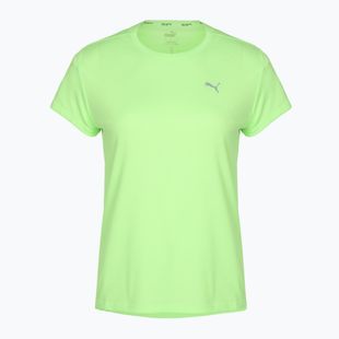 Moteriški bėgimo marškinėliai PUMA Run Favorite Heather green/neon