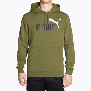 Vyriškas džemperis PUMA Essentials+ Two-Tone Big Logo Hoodie TR olive green