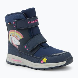 Paauglių sniego batai KangaROOS K-MJ Edison EV RTX SL dk navy / daisy pink